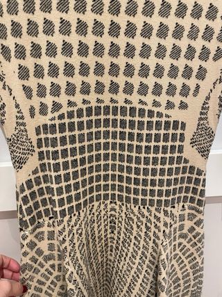 Vestido Beatriz Lucini Beige y Gris