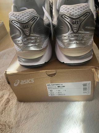 Asics Gel-Kayano 14 Gris Plata Blanco Talla 44