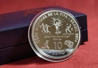 Moneda 10 Euro Plata FIFA Mundial Brasil 2014