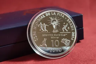 Moneda 10 Euro Plata FIFA Mundial Brasil 2014