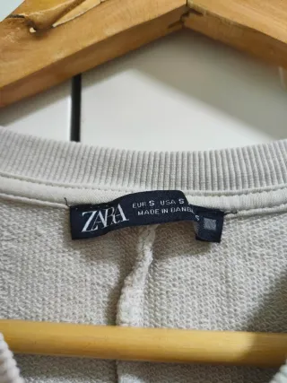 ZARA - Sudadera beige claro 100% algodón