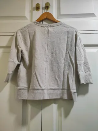 ZARA - Sudadera beige claro 100% algodón