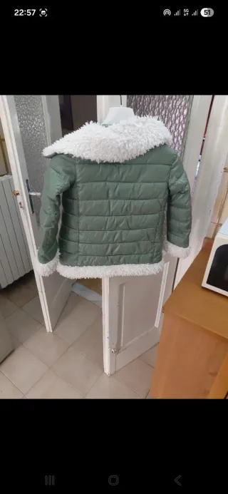 Giubbotto bambina Kidkind verde 6-7 anni