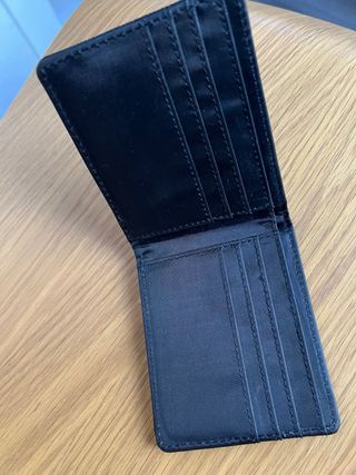 Billetera THREE PEAKS combinada negra y marrón