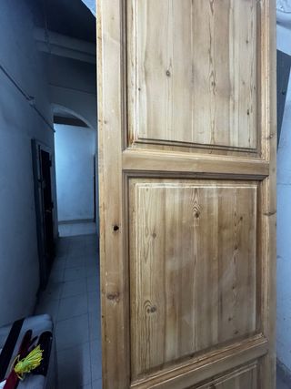 Puertas antiguas madera restauradas (x2)