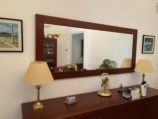 Espejo de pared madera y cristal