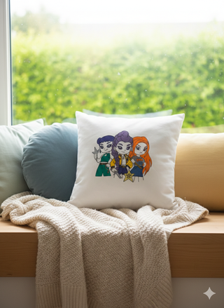 Funda cojín K-pop pintada a mano