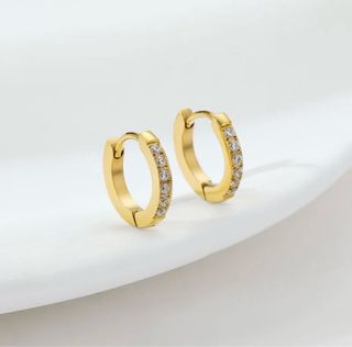 Aretes Aro Acero Inoxidable Bañados Oro 18k