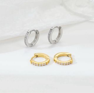 Aretes Aro Acero Inoxidable Bañados Oro 18k