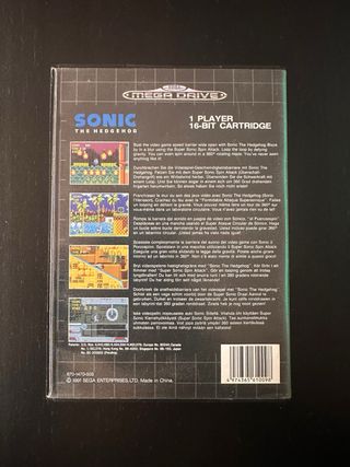 Sonic Mega Drive Caja + Manual (Sin cartucho)