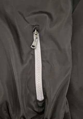 Giubbino antivento uomo nero/grigio