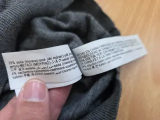 Jersey Massimo Dutti Gris Talla L Cashmere Seda