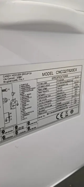 Nevera Candy con tara nueva Candy plateada