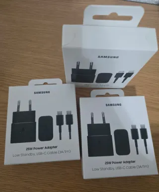 Pack 3 Cargadores Samsung 25W + Cables USB-C