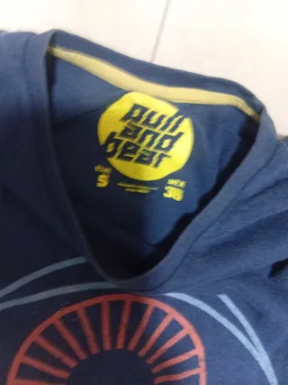 Camiseta Pull&Bear Azul Estampada