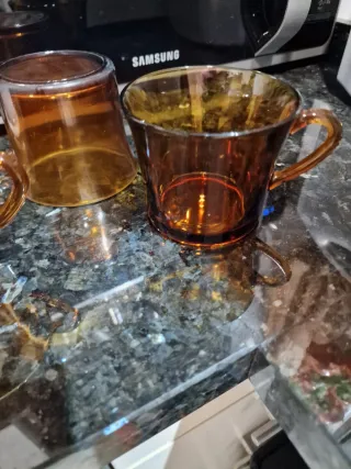 3 Tazas Duralex Ámbar Grandes