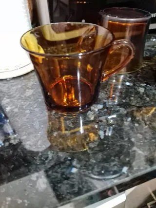 3 Tazas Duralex Ámbar Grandes