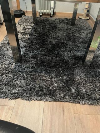 Alfombra pelo largo gris