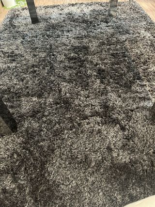 Alfombra pelo largo gris