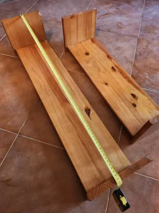2 Estantes de Pino para Colgar