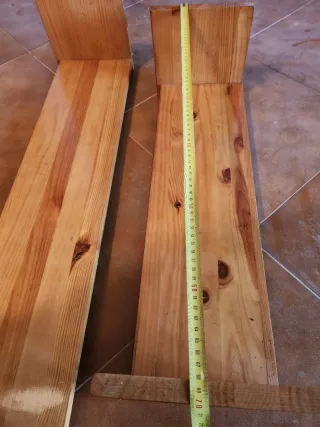 2 Estantes de Pino para Colgar