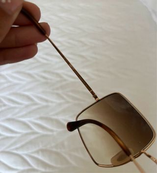 Gafas de sol Ray-Ban cuadradas doradas