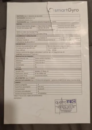 Patinete Eléctrico SmartGyro