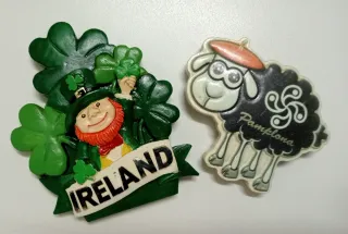 Lote 2 imanes: Irlanda y Pamplona