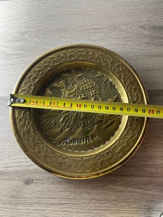 Piatto ottone decorativo Tunisia vintage