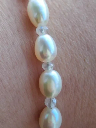 Bracciale Perle Naturali e Quarzo Argento
