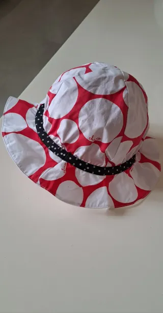 Cappellino Chicco pois rosso bianco