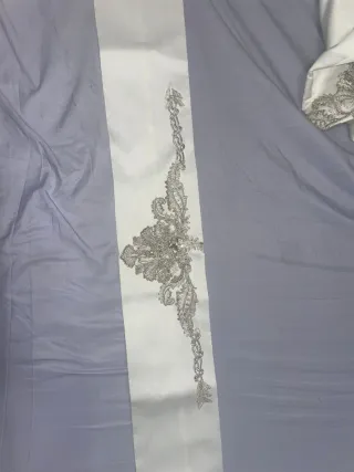Traje Novio Gitano Blanco y plata
