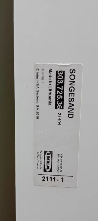 Cajón con ruedas IKEA SONGESAND blanco