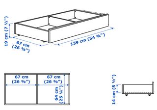 Cajón con ruedas IKEA SONGESAND blanco