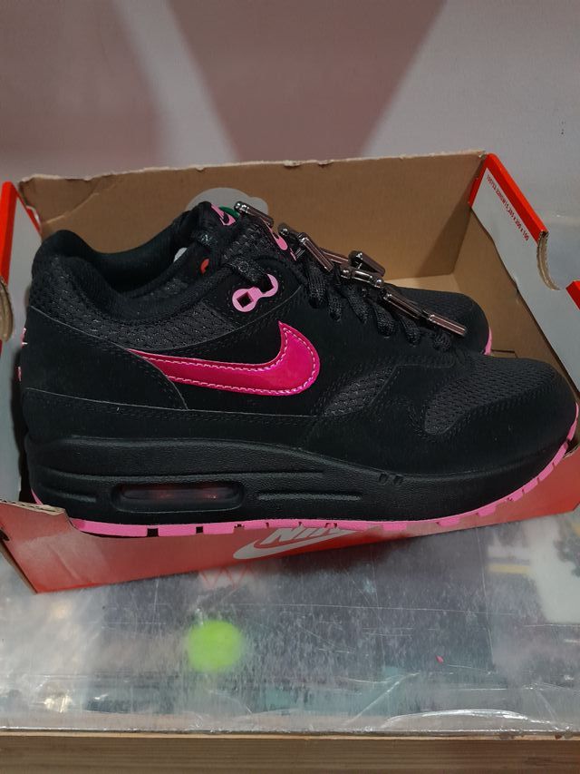 Nike Air Max 1 PRM Negro Rosa Talla 37.5 y 44.5