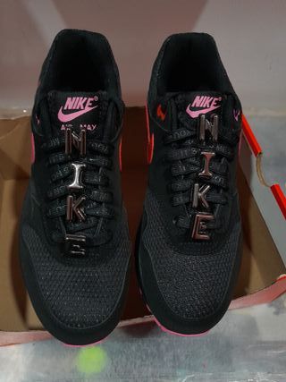 Nike Air Max 1 PRM Negro Rosa Talla 37.5 y 44.5