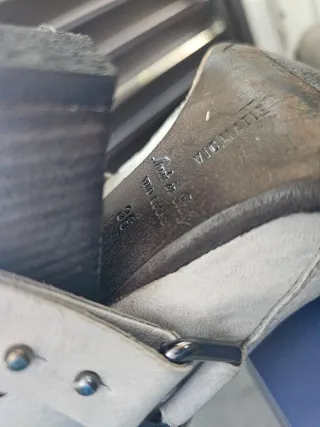 Vic Matié stivaletti grigi con fibbie