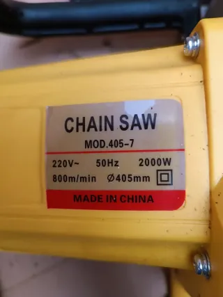 Motosierra Eléctrica 40cm 2000W