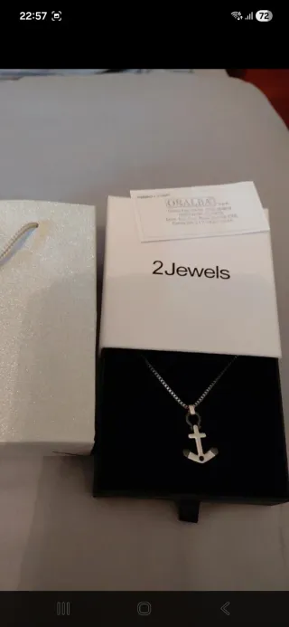 Collana uomo con ciondolo Ancora 2 Jewels nuova