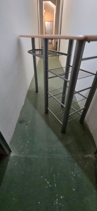 Mesa alta barra cocina madera y metal