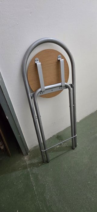 Mesa alta barra cocina madera y metal