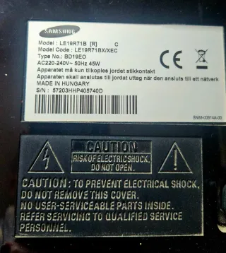 TV Samsung 20 + TDT + Mandos No tiene HDMI