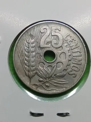 Moneda 25 cts República Española 1934