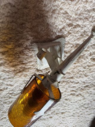 Lámpara de pared hierro forjado y cristal