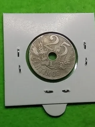 Moneda 25 cts DE 1927 España