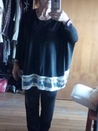 Jersey fino Nicole T. Única lentejuelas