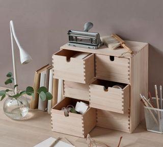 Minicómoda cajones madera