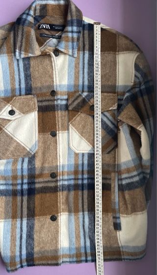 Sobrecamisa cuadros Zara mujer