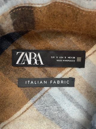 Sobrecamisa cuadros Zara mujer