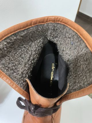 Botas de couro castanhas n. 36